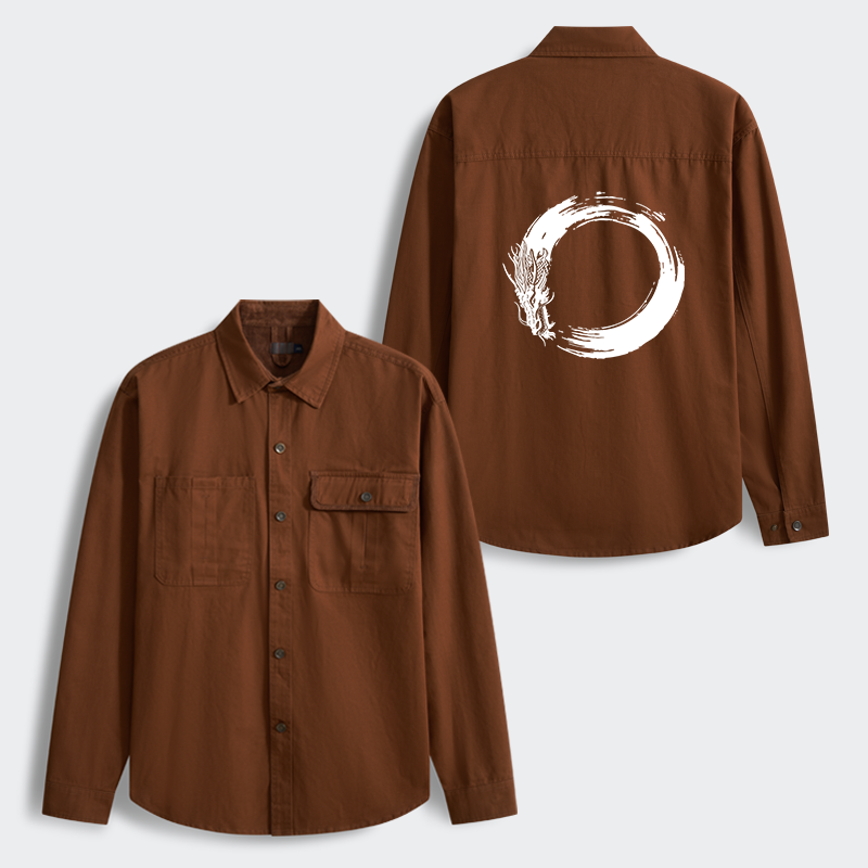 Tokyo-Tiger Dragon's Circle Men's Corduroy Work Jacket
