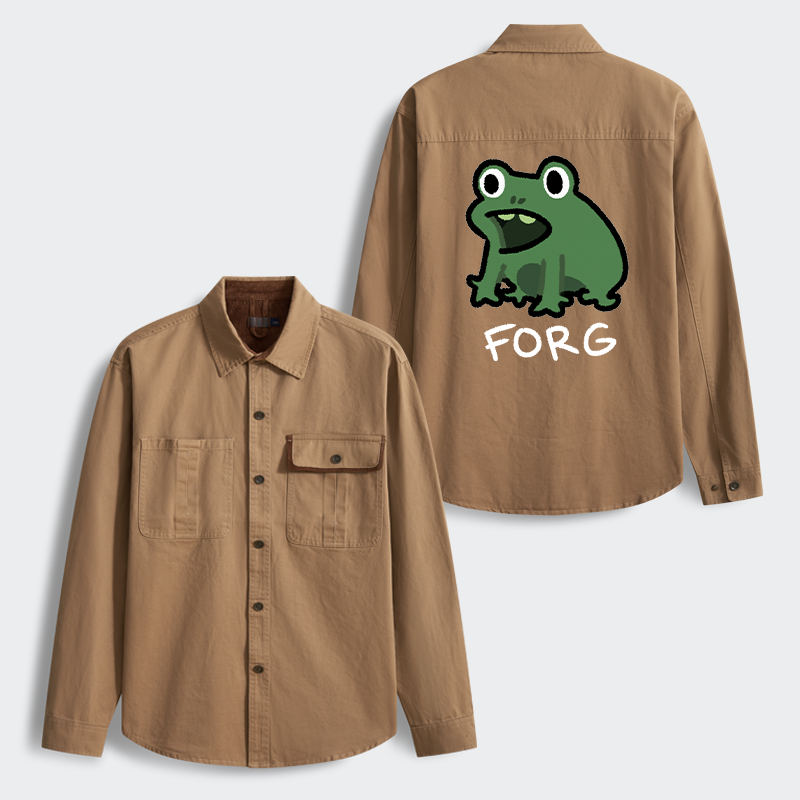 Tokyo-Tiger Funny Forg Japan Men's Corduroy Work Jacket