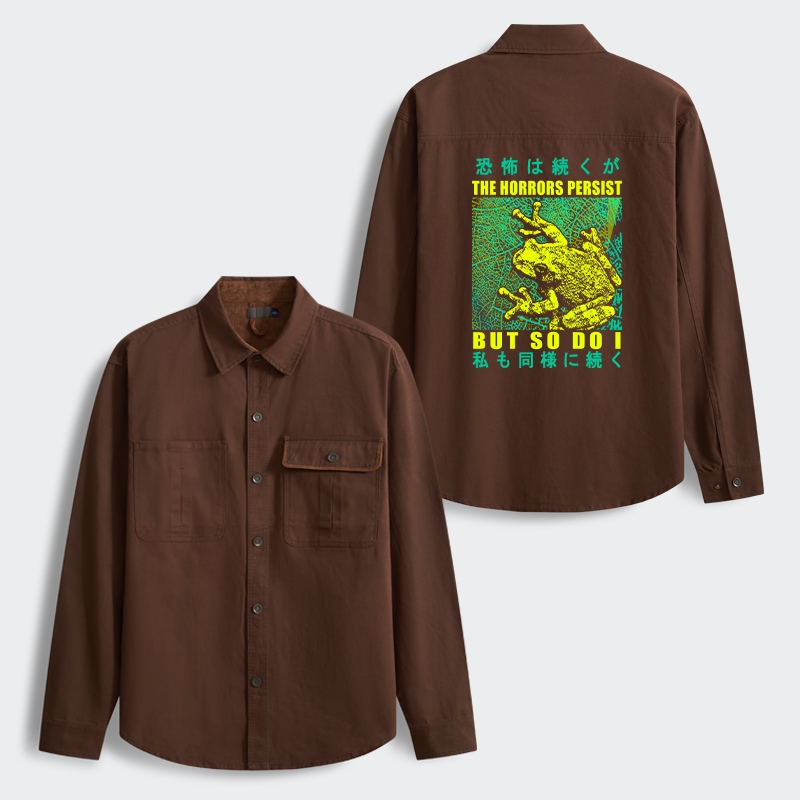 Tokyo-Tiger The Horrors Persist Forg Men's Corduroy Work Jacket