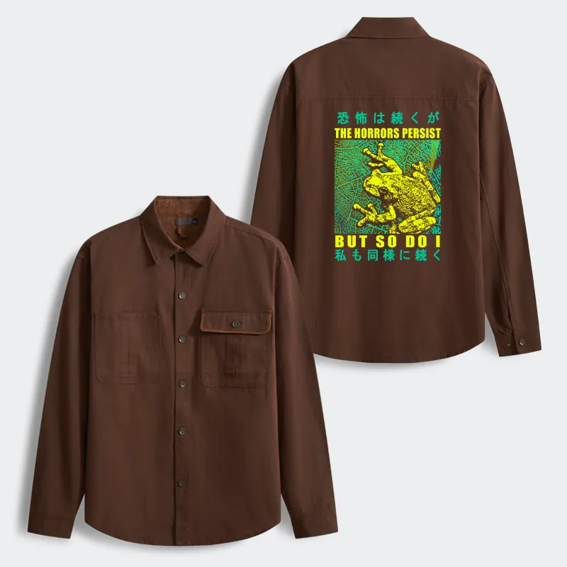Tokyo-Tiger The Horrors Persist Forg Men's Corduroy Work Jacket