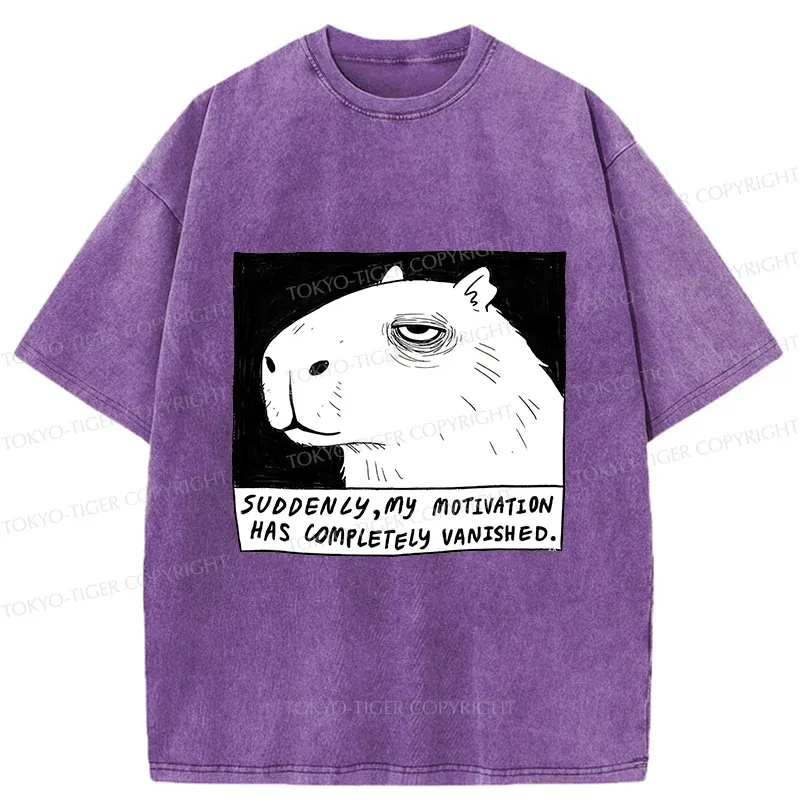 Tokyo-Tiger Power Has Completely Disappeared Washed T-Shirt