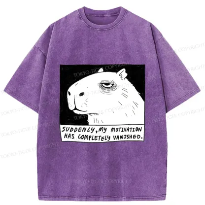 Tokyo-Tiger Power Has Completely Disappeared Washed T-Shirt