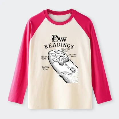 Tokyo-Tiger Funny Cat Paws Raglan Long Sleeve T-shirt