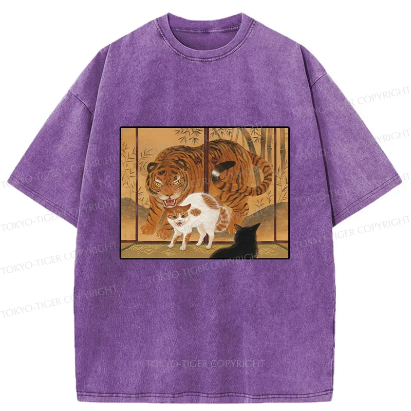 Tokyo-Tiger Borrowing The Power Of The Tiger Washed T-Shirt
