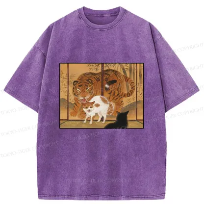 Tokyo-Tiger Borrowing The Power Of The Tiger Washed T-Shirt