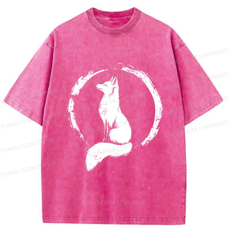 Tokyo-Tiger Fox Zen Washed T-Shirt
