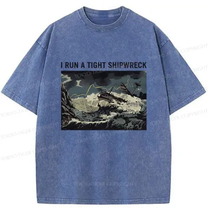 Tokyo-Tiger Shipwreck Meme Washed T-Shirt