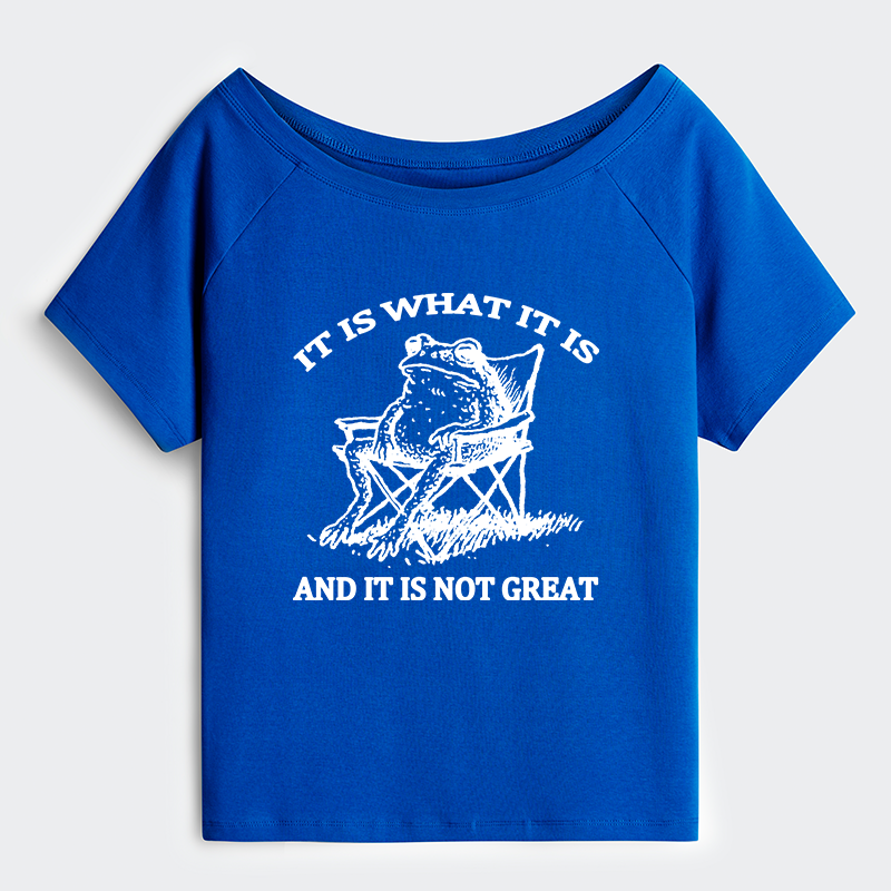 Tokyo-Tiger Resting Frog Funny Off Shoulder T-Shirt