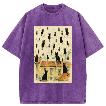 Tokyo-Tiger The Floating Cats Washed T-Shirt