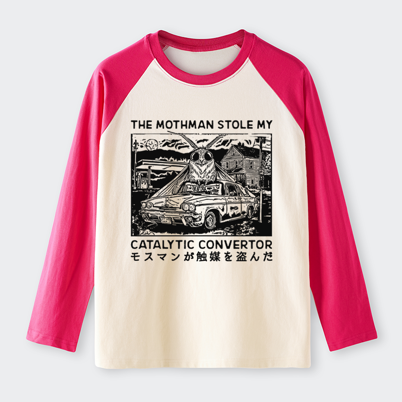 Tokyo-Tiger The Night Mothman Stole My Converter Raglan Long Sleeve T-shirt