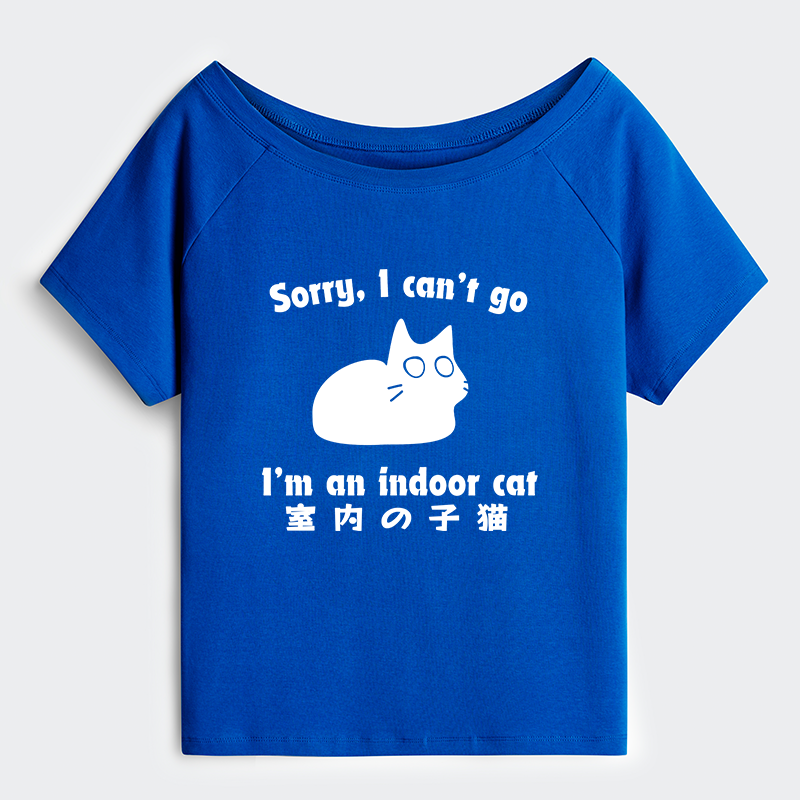 Tokyo-Tiger Indoor Kitten Off Shoulder T-Shirt