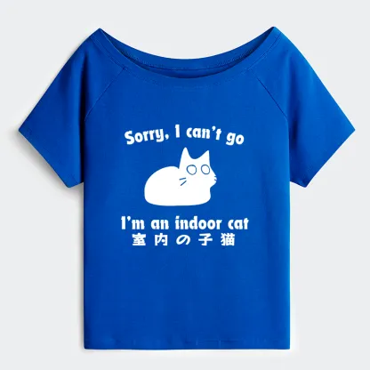 Tokyo-Tiger Indoor Kitten Off Shoulder T-Shirt