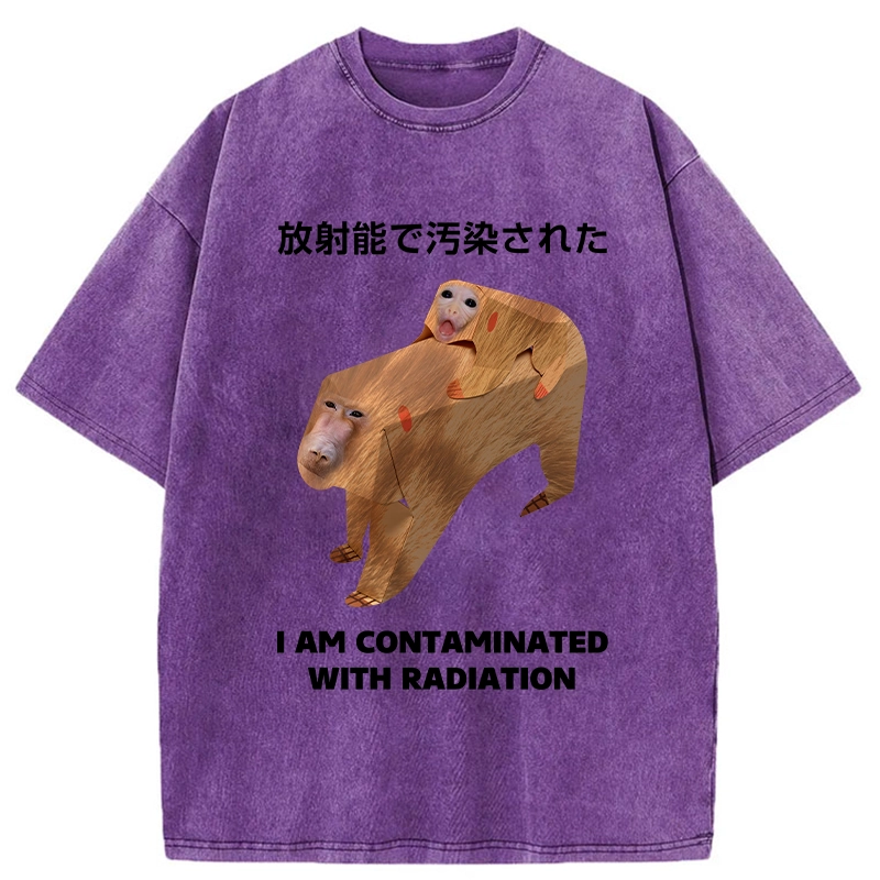 Tokyo-Tiger Monkey Contaminated By Radiation Washed T-Shirt
