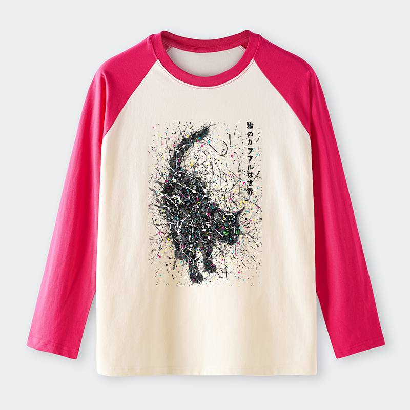 Tokyo-Tiger In The Spectrum Of Cats Raglan Long Sleeve T-shirt
