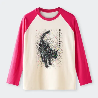 Tokyo-Tiger In The Spectrum Of Cats Raglan Long Sleeve T-shirt