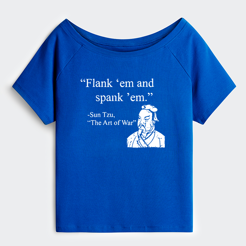 Tokyo-Tiger The Art Of War Funny Off Shoulder T-Shirt