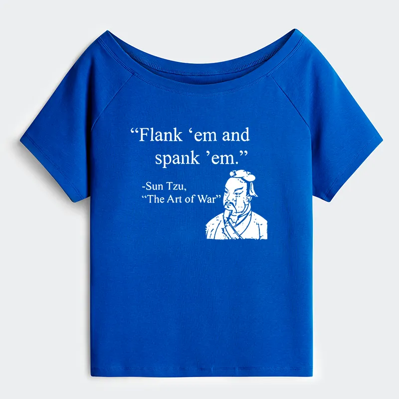 Tokyo-Tiger The Art Of War Funny Off Shoulder T-Shirt