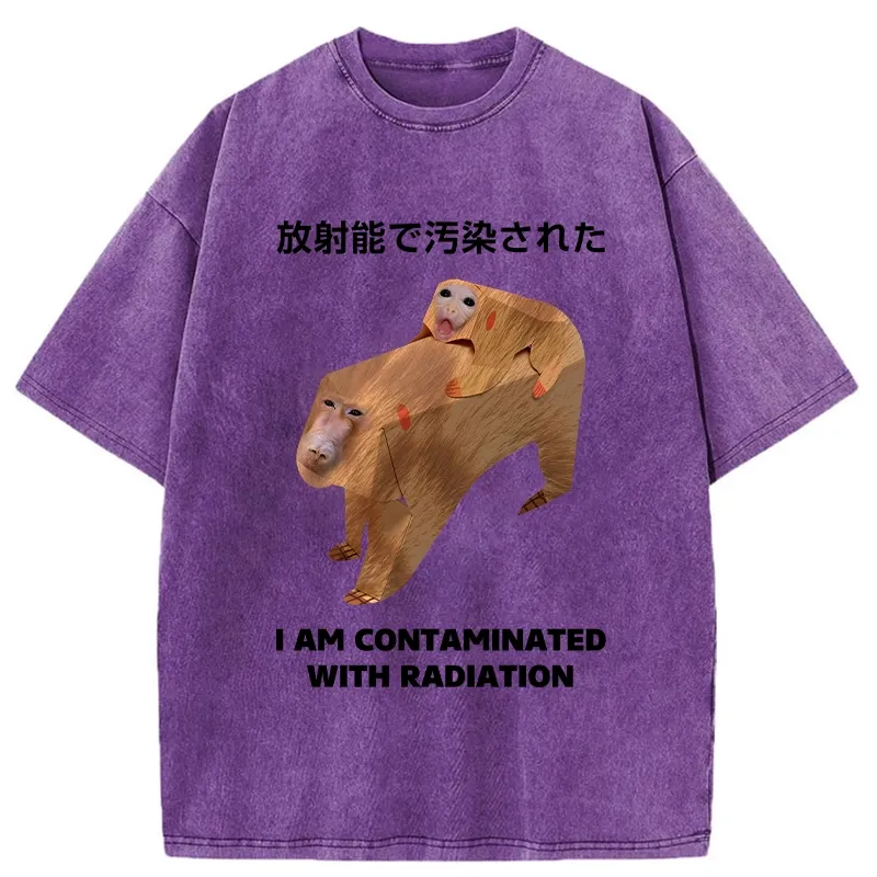 Tokyo-Tiger Monkey Contaminated By Radiation Washed T-Shirt