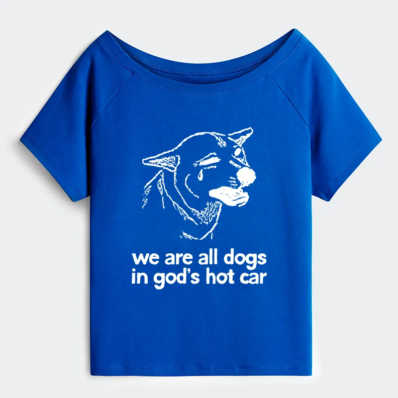 Tokyo-Tiger Sad Dog Funny Off Shoulder T-Shirt