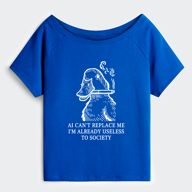 Tokyo-Tiger Smoking Duck Funny Shoulder T-Shirt