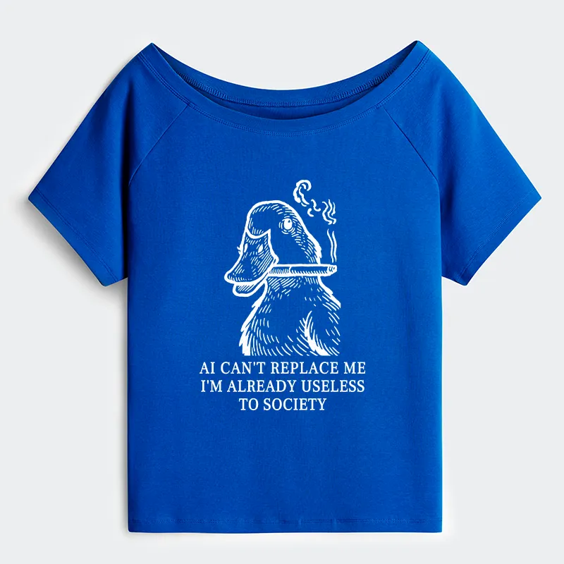 Tokyo-Tiger Smoking Duck Funny Shoulder T-Shirt