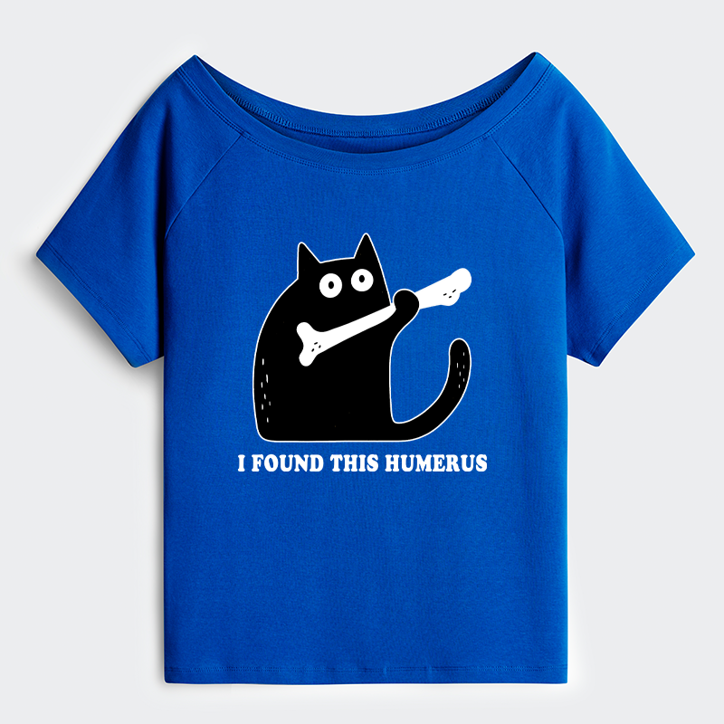 Tokyo-Tiger Cat Found This Humerus Off Shoulder T-Shirt