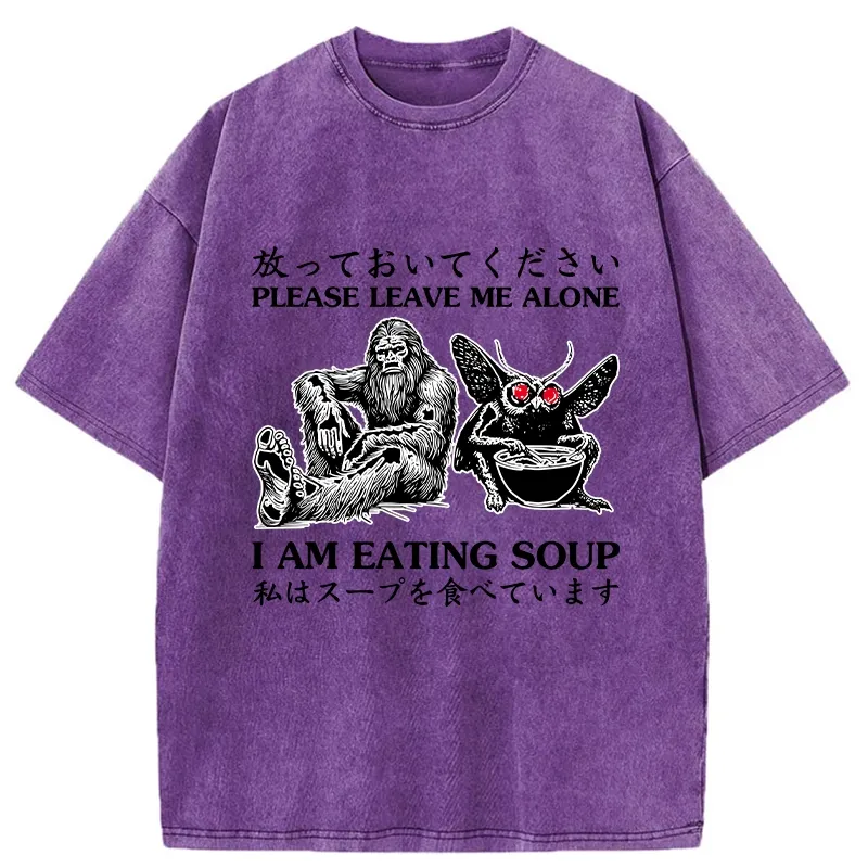 Tokyo-Tiger Please Leave Me Alone Washed T-Shirt