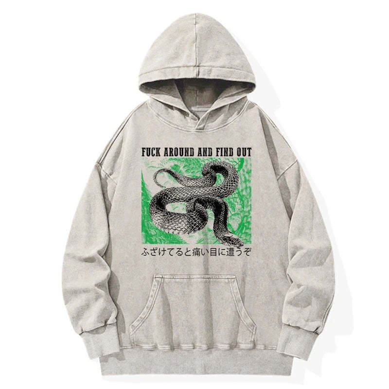 Tokyo-Tiger Cold And Heartless Snake Washed Hoodie Sale