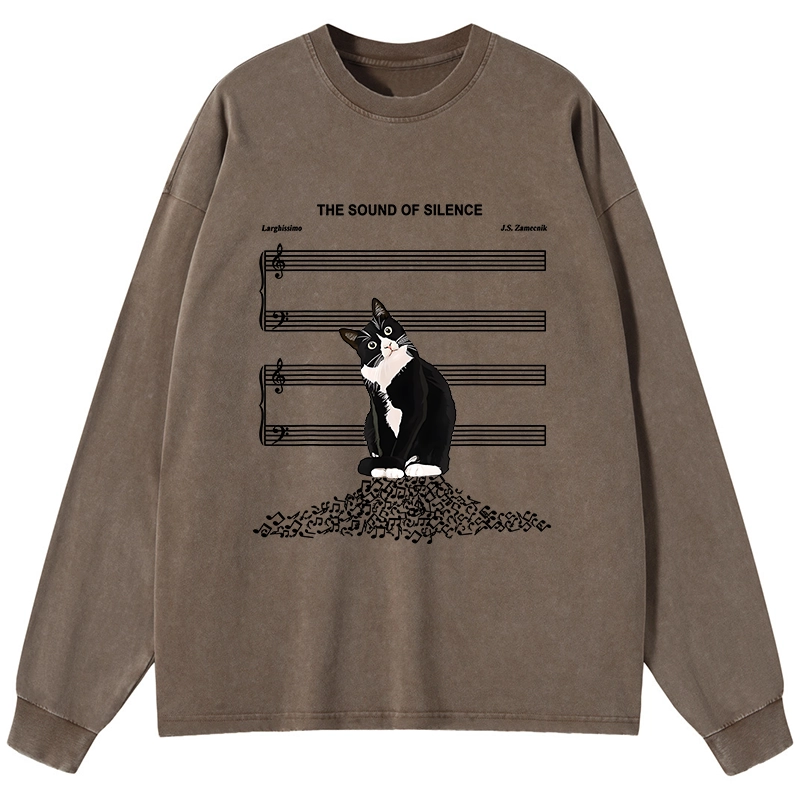 Tokyo-Tiger The Sound Of Silence Washed Long Sleeve T-Shirt