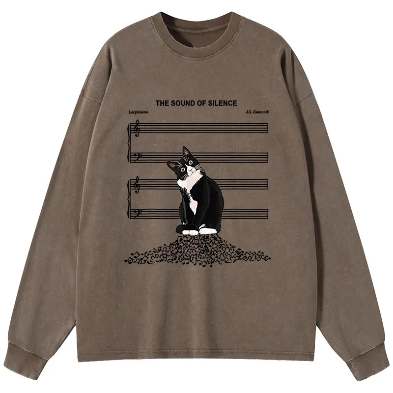 Tokyo-Tiger The Sound Of Silence Washed Long Sleeve T-Shirt