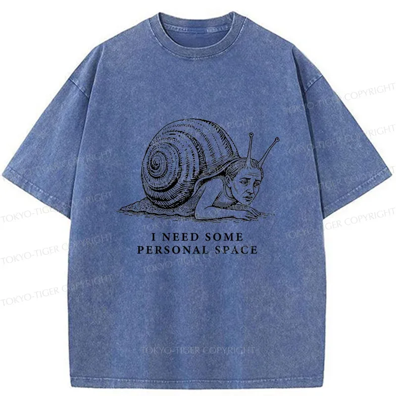 Tokyo-Tiger Snail Man Washed T-Shirt Sale