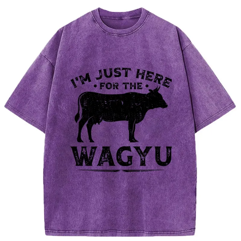 Tokyo-Tiger I'm Here Just For The Wagyu Washed T-Shirt