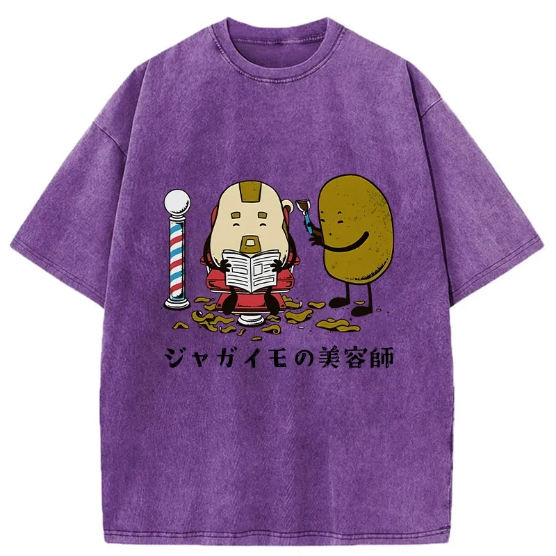 Tokyo-Tiger Potato Hairdresser Washed T-Shirt