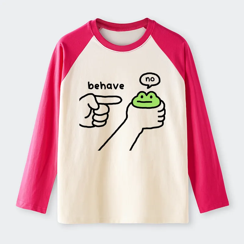 Tokyo-Tiger Dishonest Frog Raglan Long Sleeve T-shirt