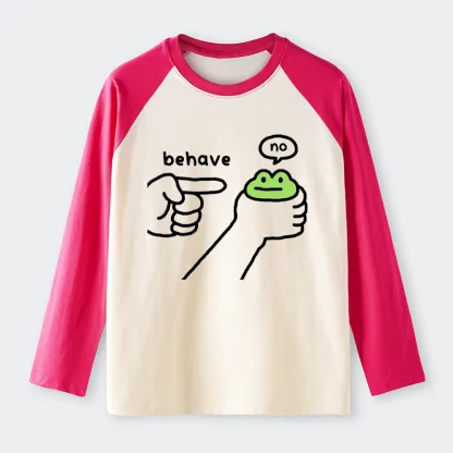 Tokyo-Tiger Dishonest Frog Raglan Long Sleeve T-shirt