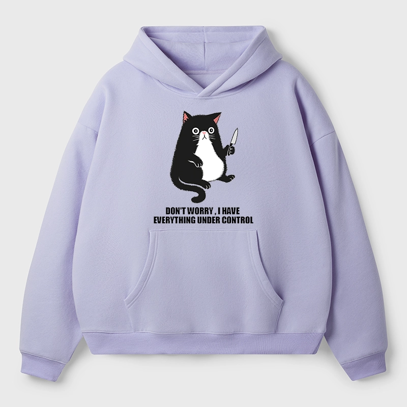 Tokyo-Tiger Cat Said Don't Worry Aldult Fleece Hoodie