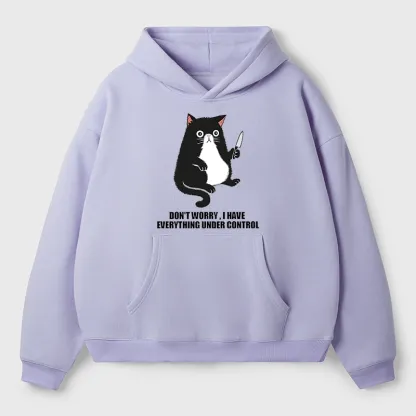 Tokyo-Tiger Cat Said Don't Worry Aldult Fleece Hoodie