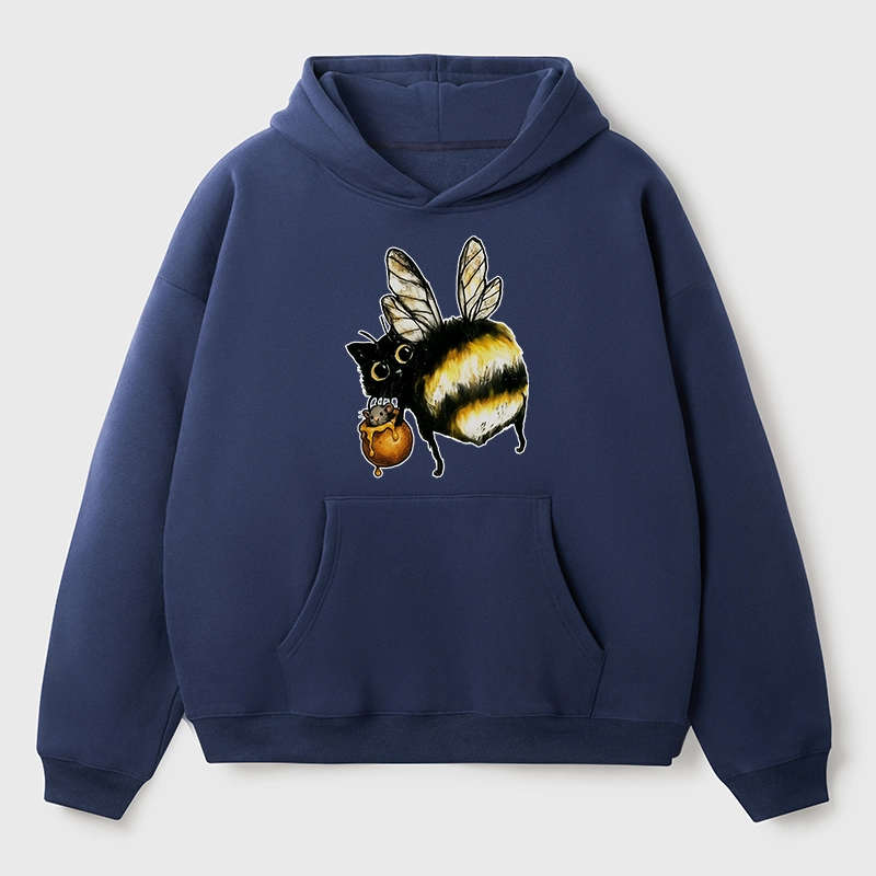 Tokyo-Tiger Cute Catbee Butt Aldult Fleece Hoodie
