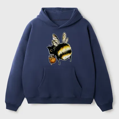 Tokyo-Tiger Cute Catbee Butt Aldult Fleece Hoodie