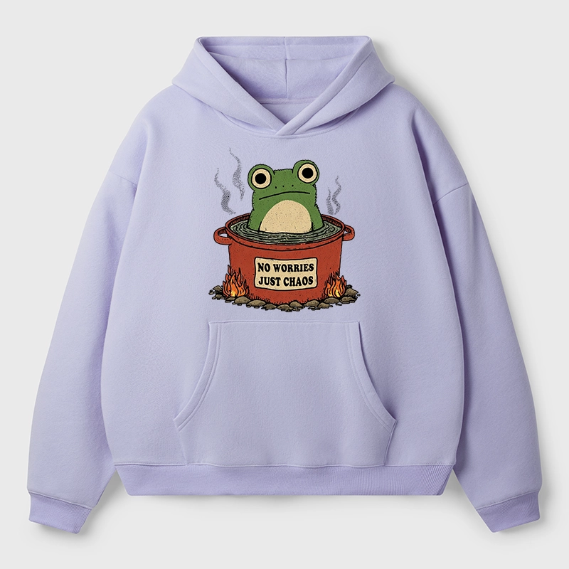 Tokyo-Tiger Frog：No Worries，Just Chaos Aldult Fleece Hoodie