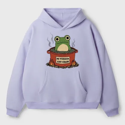 Tokyo-Tiger Frog：No Worries，Just Chaos Aldult Fleece Hoodie