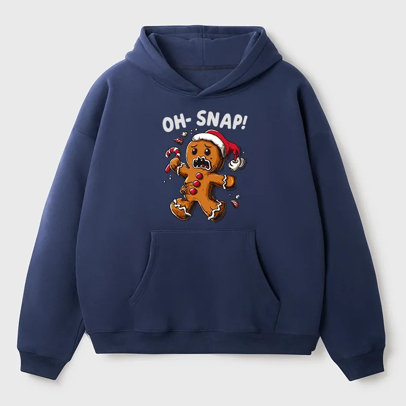 Tokyo-Tiger Oh Snap The Gingerbread Man's Christmas Chaos Aldult Fleece Hoodie