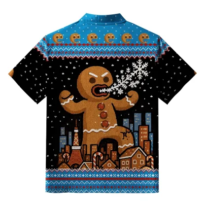 Tokyo-Tiger Gingerbread Monster Aloha Hawaiian Shirt