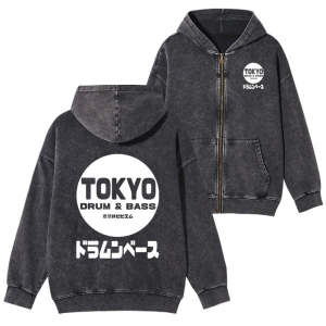 Image of Tokyo-Tiger Tokyo DnB Japanese Washed Zip Hoodie