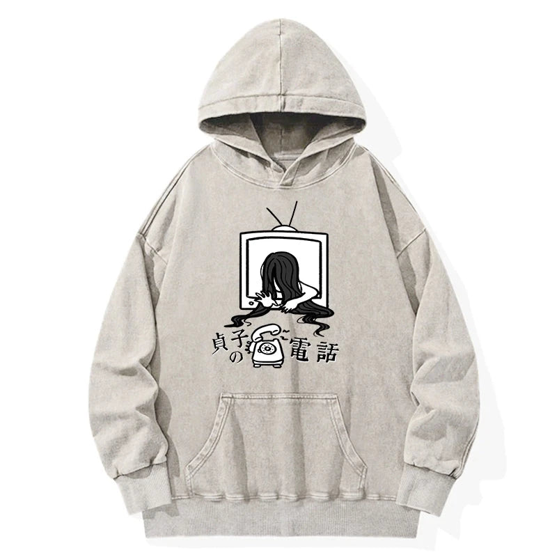 Tokyo-Tiger The Ring Sadako Washed Hoodie
