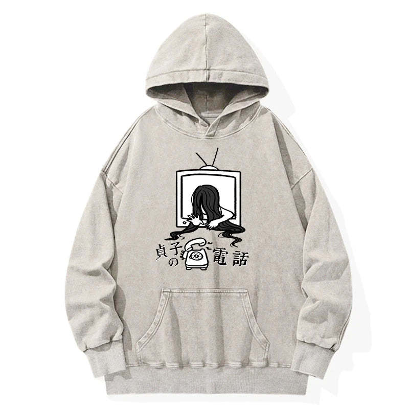 Tokyo-Tiger The Ring Sadako Washed Hoodie