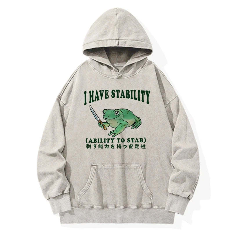Tokyo-Tiger Mentally Stable Assassin Frog Washed Hoodie Sale