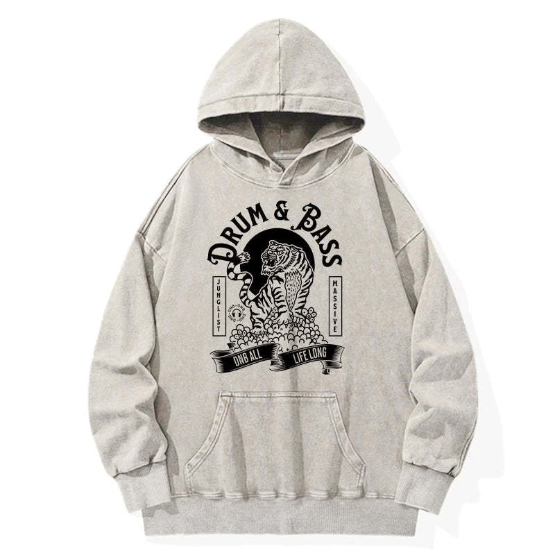 Tokyo-Tiger Drum & Bass Tiger Washed Hoodie Sale