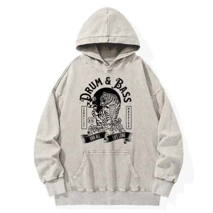 Tokyo-Tiger Drum & Bass Tiger Washed Hoodie
