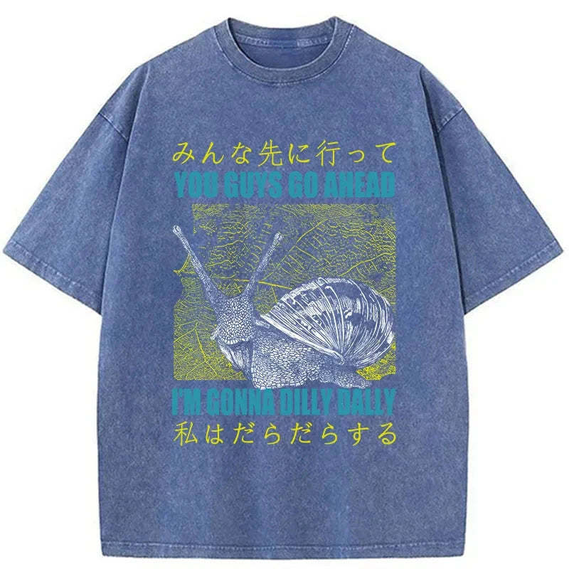 Tokyo-Tiger Slow Snail Japanese Washed T-Shirt